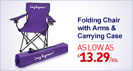 Folding Personalized Chair with Arms & Carrying Case