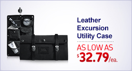 Leather Excursion Imprinted Utility Case