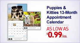 Puppies & Kitties 13-Month Appointment Custom Calendar