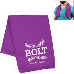 Purple - Recycled PET Custom Cooling Towel - 12" x 32"