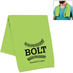 Green - Recycled PET Custom Cooling Towel - 12" x 32"