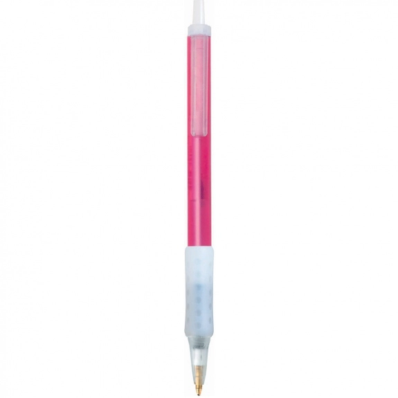 Pink Ice BIC Clic Stic Ice Promotional Pen w/ Rubber Grip