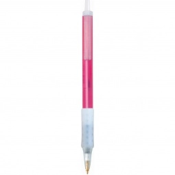Pink Ice BIC Clic Stic Ice Promotional Pen w/ Rubber Grip