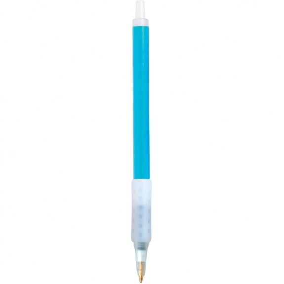Blue Ice BIC Clic Stic Ice Promotional Pen w/ Rubber Grip