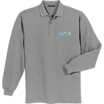 Promotional Port Authority Pique Knit Long Sleeve Custom Polo - Men's with Logo