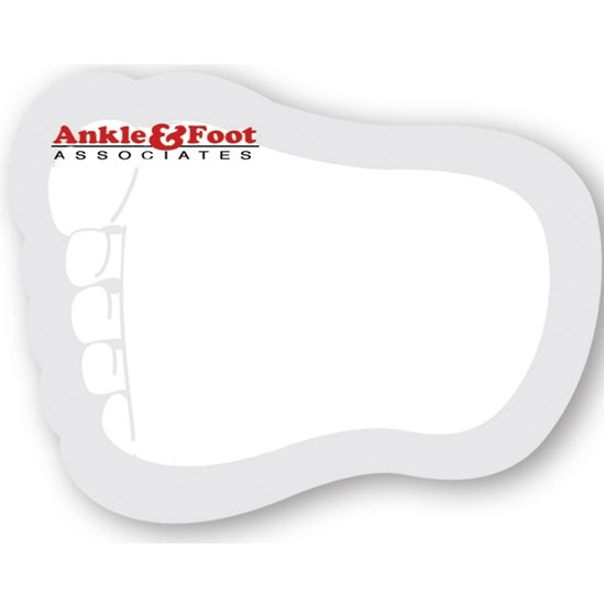 White BIC Promo Sticky Notes - Foot - 4" x 3" - 25 Sheets