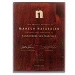 Promotional Promotional Plaque with Mahogany Wood Finish - 9