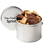 Promotional Gourmet Cookies in Half Gallon Custom Tins with Logo