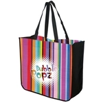 Promotional Multi-Stripe Logo Tote Bag - 16.25â€?w x 14.5â€?h x 5.75â€?d with Logo