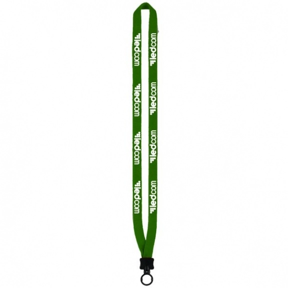 Forest Green Cotton Knit Customized Lanyards w/O-Ring