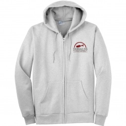 Port & Company® Ultimate Embroidered Full Zip Hoodie - Heathers