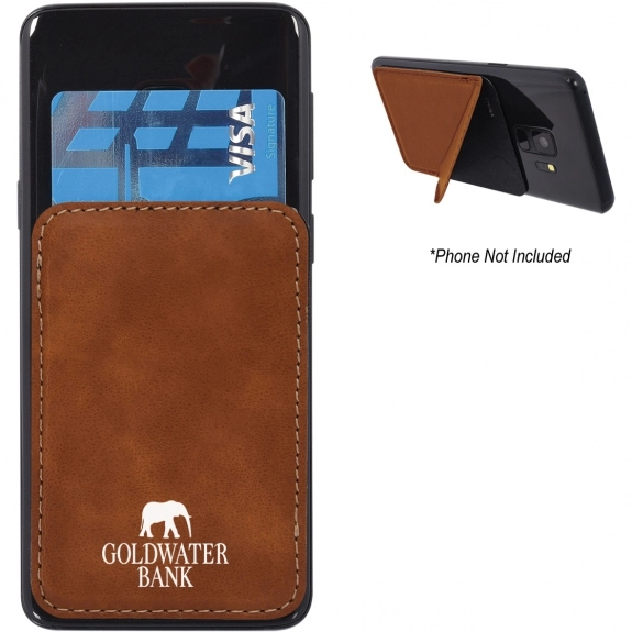 Brown - 2-In-1 Custom Cell Phone Wallet w/ Stand