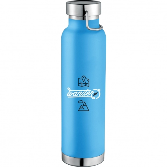 Process Blue - Copper Vacuum Insulated Custom Water Bottle - 22 oz.