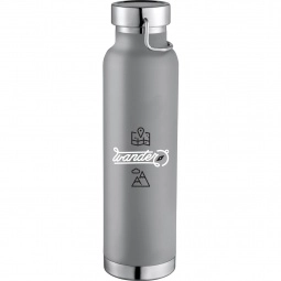 Gray - Copper Vacuum Insulated Custom Water Bottle - 22 oz.
