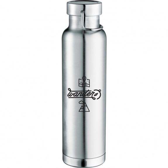 Silver - Copper Vacuum Insulated Custom Water Bottle - 22 oz.