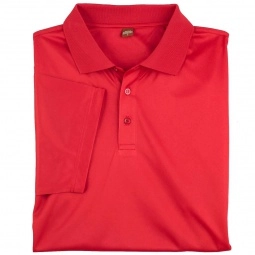 Red Harriton Polytech Custom Polo Shirt