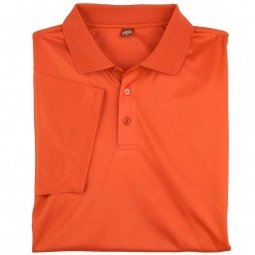Team Orange Harriton Polytech Custom Polo Shirt