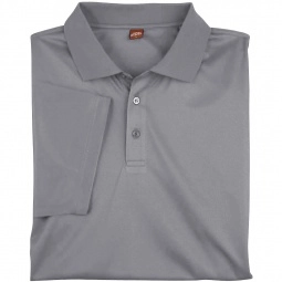 Charcoal Harriton Polytech Custom Polo Shirt