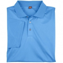 Light Blue Harriton Polytech Custom Polo Shirt