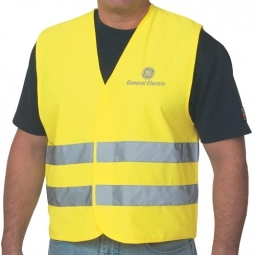 Custom Printed Reflective Vest w/ Zippered Pouch