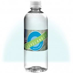 Full Color Cylinder Bottled Promotional Water - Half Liter - 16.9 oz.