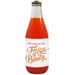 Clear Full Color Custom Bottled Beverage - Orange Soda - 12 oz.