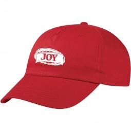Red - 5-Panel Unstructured Pre-Curved Custom Cap