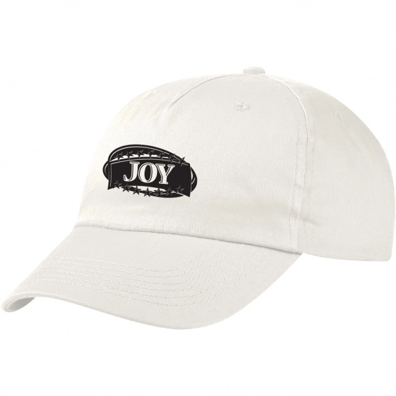 White - 5-Panel Unstructured Pre-Curved Custom Cap