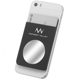 Black Mirrored Silicone Smart Phone Promotional Wallet