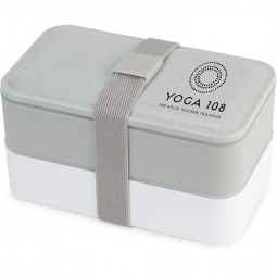 Two-Tone Bento Custom Lunch Box w/ Utensils