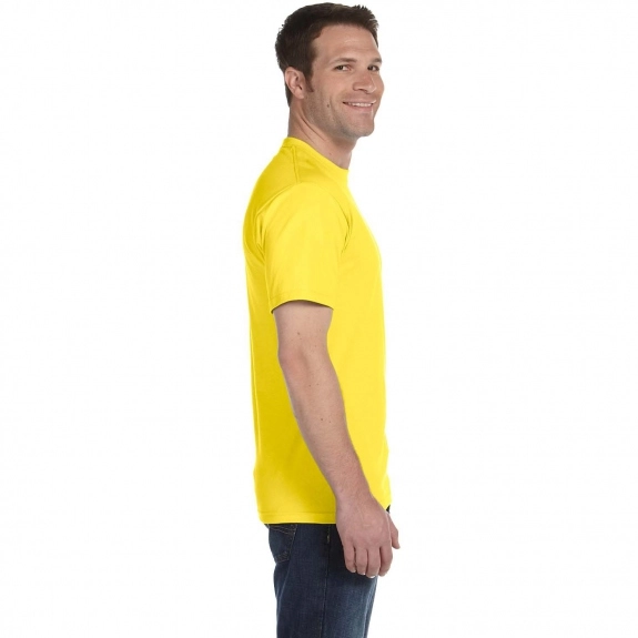 Yellow Hanes Beefy-T Custom T-Shirt - Side