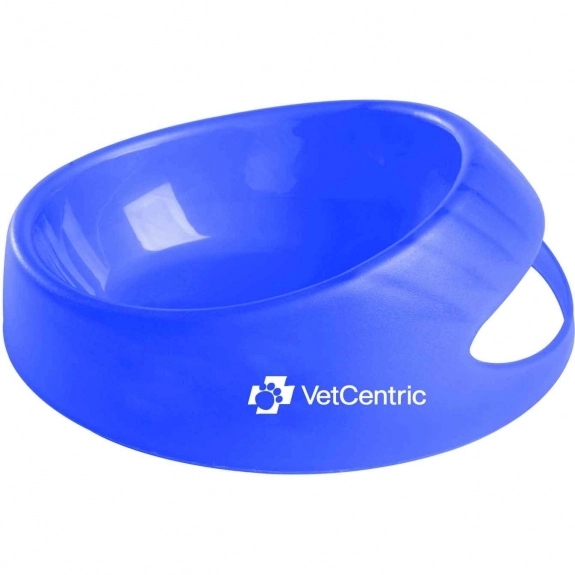 Trans. Blue Promotional Pet Food Scoop Bowl - Small