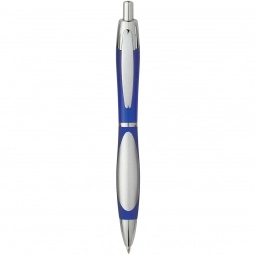 Translucent Blue Tear Drop Grip Promotional Pen - Translucent