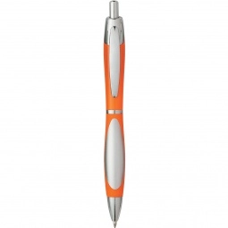 Translucent Orange Tear Drop Grip Promotional Pen - Translucent