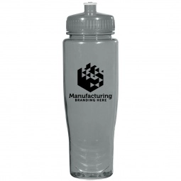 Charcoal Translucent Squeezable Custom Water Bottle