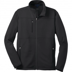 Black Port Authority Pique Fleece Custom Jacket - Men's