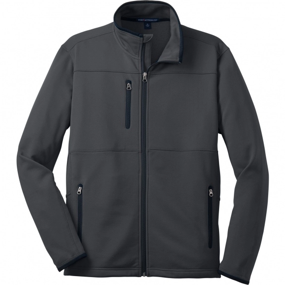 Graphite Port Authority Pique Fleece Custom Jacket - Men's
