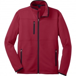 Garnet Red Port Authority Pique Fleece Custom Jacket - Men's