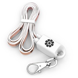 White - Powerstick Promotional Lanyard Charging Cable Combo