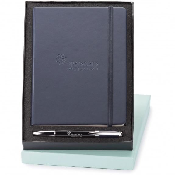 Navy Blue Neoskin Journal & Pen Gift Set 