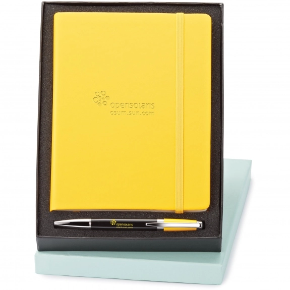 Yellow Neoskin Journal & Pen Gift Set 