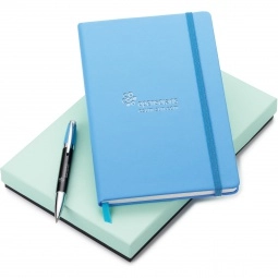 Light Blue Neoskin Journal & Pen Gift Set 