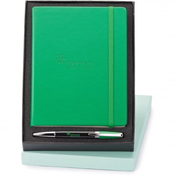 Green Neoskin Journal & Pen Gift Set 