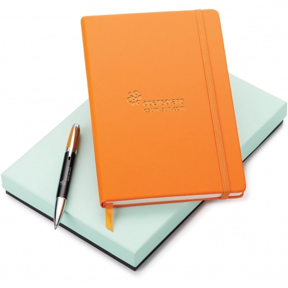 Orange Neoskin Journal & Pen Gift Set 
