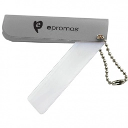 Clear Frosted Promo Logo Keychain Magnifier