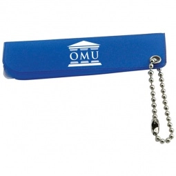 Frosted Blue Promo Logo Keychain Magnifier