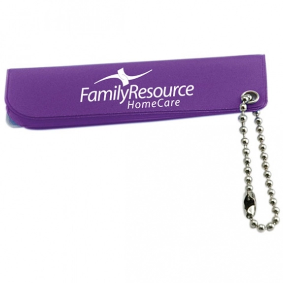 Frosted Purple Promo Logo Keychain Magnifier
