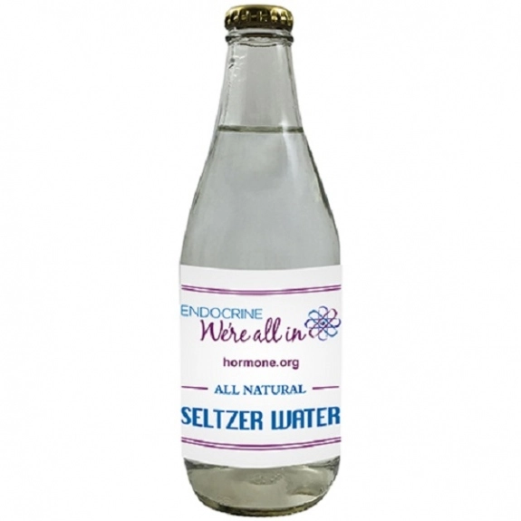 Clear Full Color Custom Bottled Beverage - Seltzer Water - 12 oz.