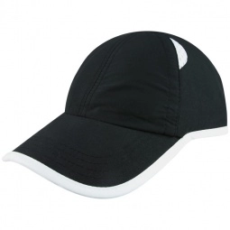 Black/White Microfiber Unstructured Embroidered Promotional Cap