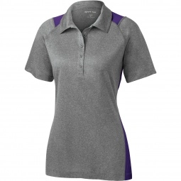 Purple Sport-Tek Heather Colorblock Contender Custom Polo Shirts